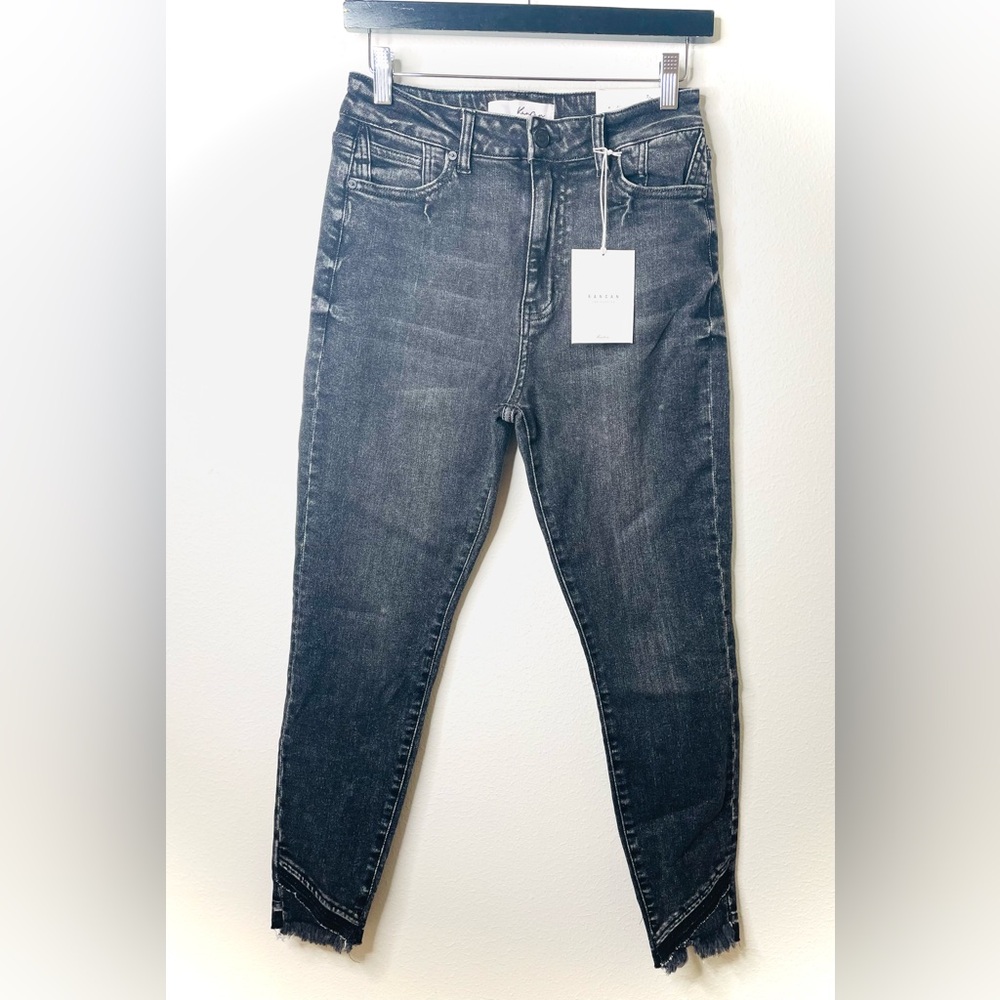 Kancan high rise skinny jeans black wash NWT 7/27